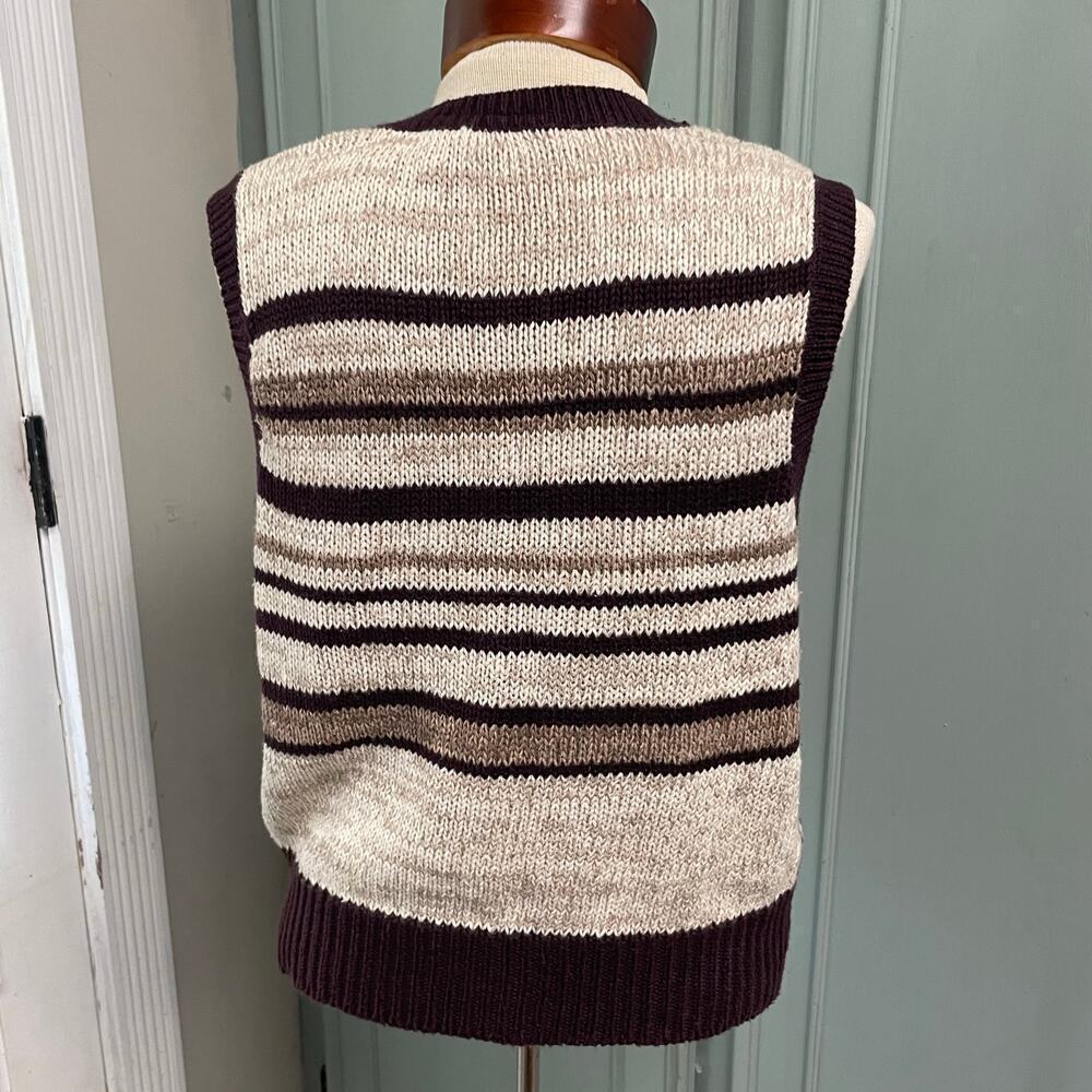 Vtg Red Camel Sweater Vest Size Medium Cottage Fair Isle Knit Nordic Cottagecore - Picture 4 of 5